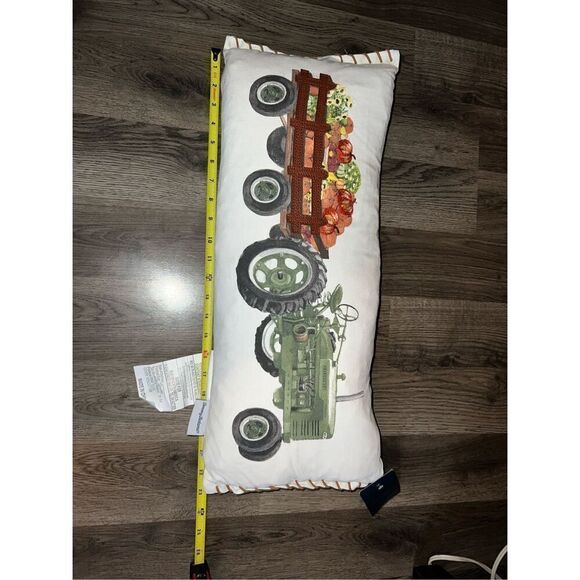 Tommy Bahama Tractor Hauling Pumpkins Decorative Pillow 9” X 23” - Picture 11 of 12